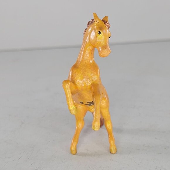 Breyer Custom Rearing Arabian Stablemate Horse Shimmering Orange Signed CM - Picture 3 of 11